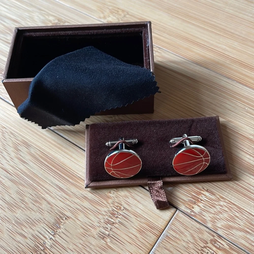 Basketball Cufflinks, ball Cufflinks, Men's Cufflinks, Sport Cufflinks NWOT